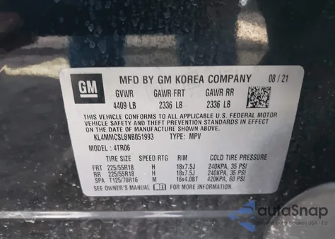 2022 Buick Encore Gx Awd Preferred from USA, damaged, VIN KL4MMCSL8NB051993